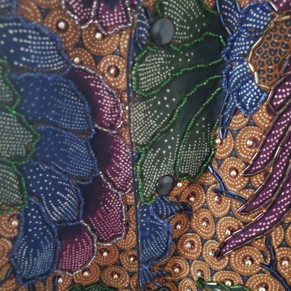 Vintage Beaded Vest 90's Style Size Medium - Picture 9 of 11